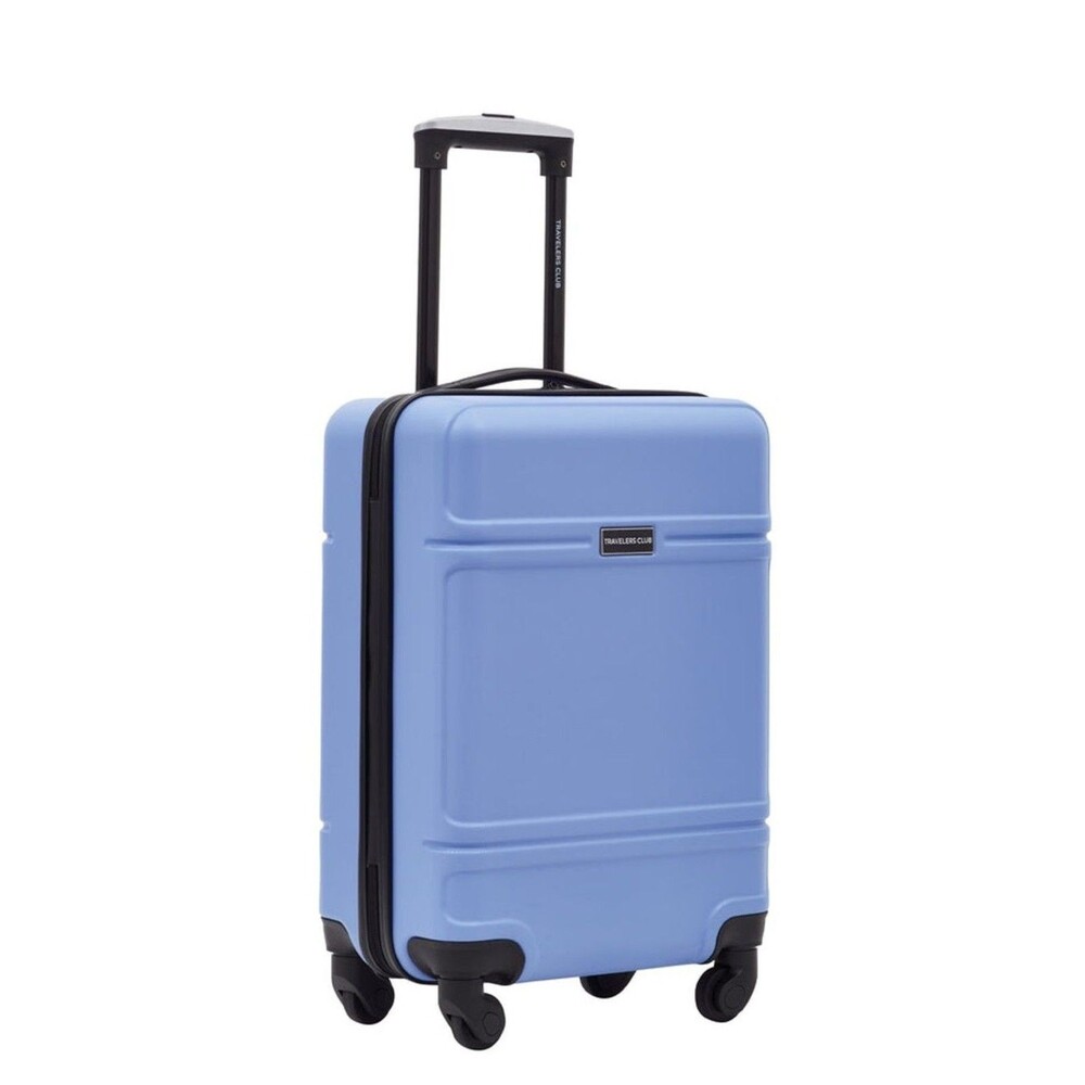 Travelers Club Skyline 22" Carry-On Hardside Luggage - Baby Blue travel bag - Picture 2 of 16